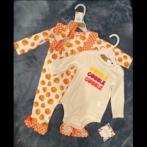Two thanksgiving/Fall baby outfits!